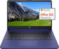HP 14' Ultral Light Laptop for Students and Business, Intel Quad-Core N4120, 8GB RAM, 192GB Storage(64GB eMMC+128GB Micro SD), 1 Year Office 365, Webcam, HDMI, WiFi, USB-A&C, Win 11 S