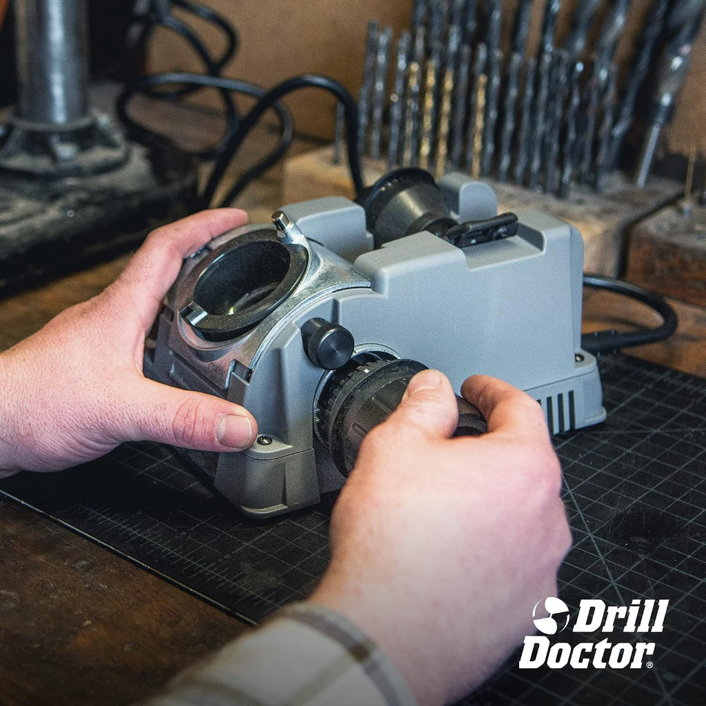 Drill Doctor Drill Bit Sharpener plus Work Sharp Benchstone Knife Sharpener, 3 sided manual knife sharpener