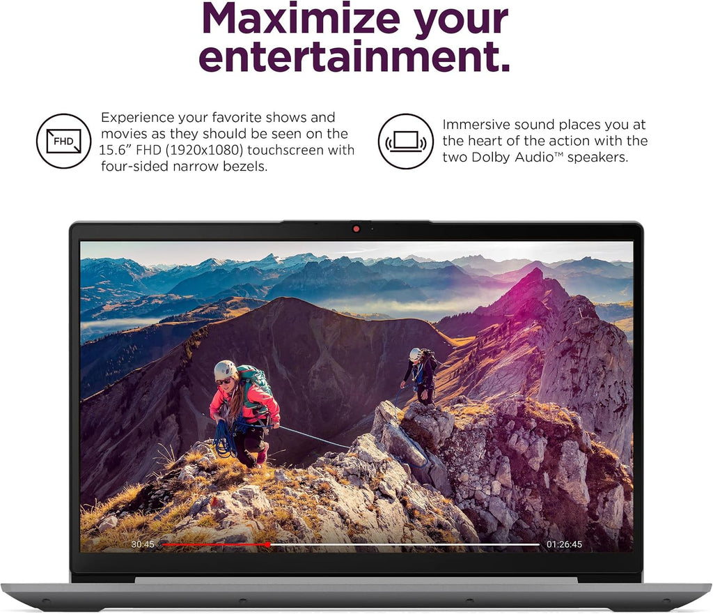 Lenovo IdeaPad 3 15.6' FHD Touchscreen Laptop (16GB RAM, 1TB SSD, Intel Core i3) for Home & College Student, Narrow Bezel, Webcam, 12-Hour Long Battery Life, NumPad, IST SD Card, Win 11 Home in S