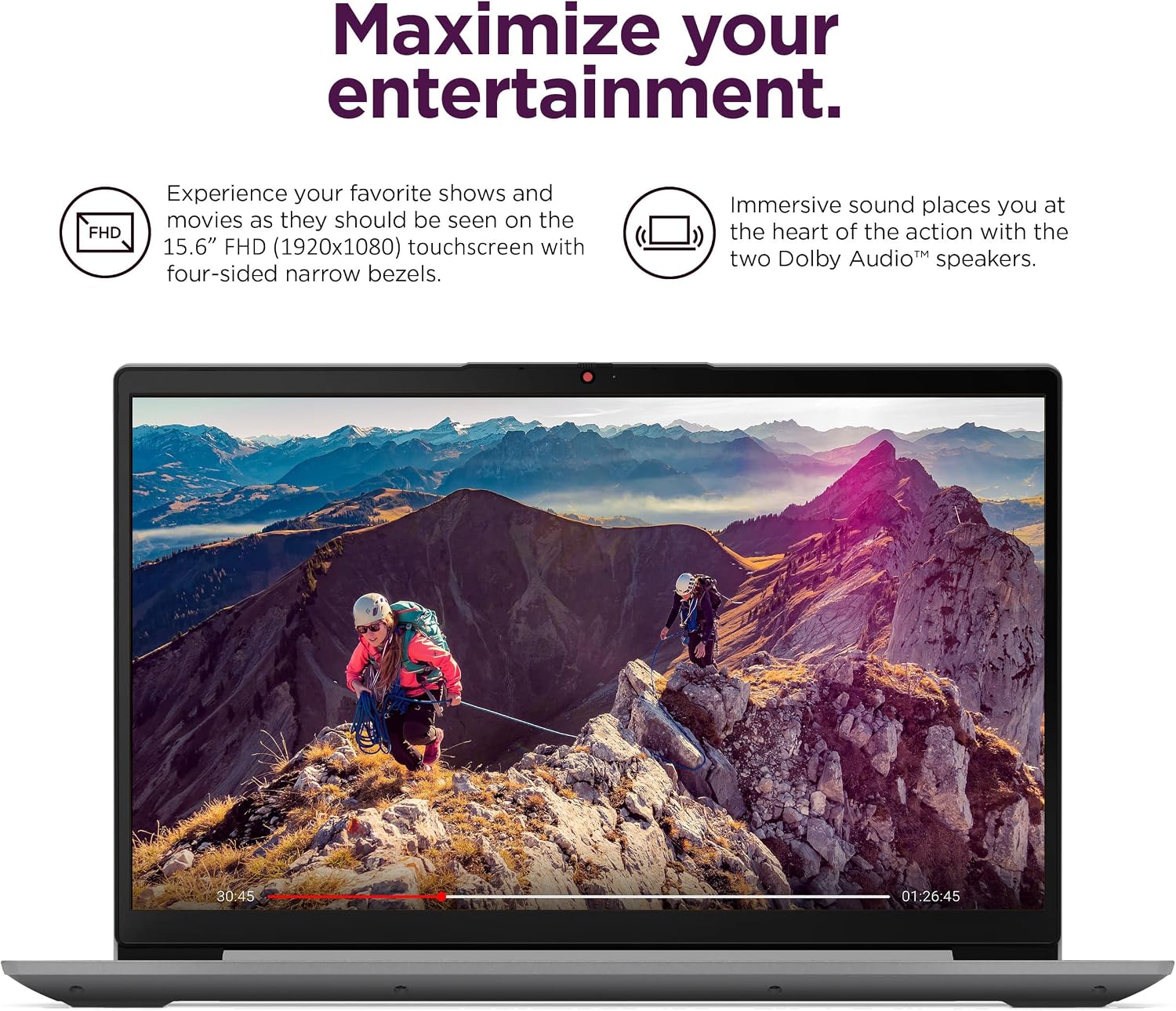 Lenovo IdeaPad 3 15.6' FHD Touchscreen Laptop (16GB RAM, 1TB SSD, Intel Core i3) for Home & College Student, Narrow Bezel, Webcam, 12-Hour Long Battery Life, NumPad, IST SD Card, Win 11 Home in S