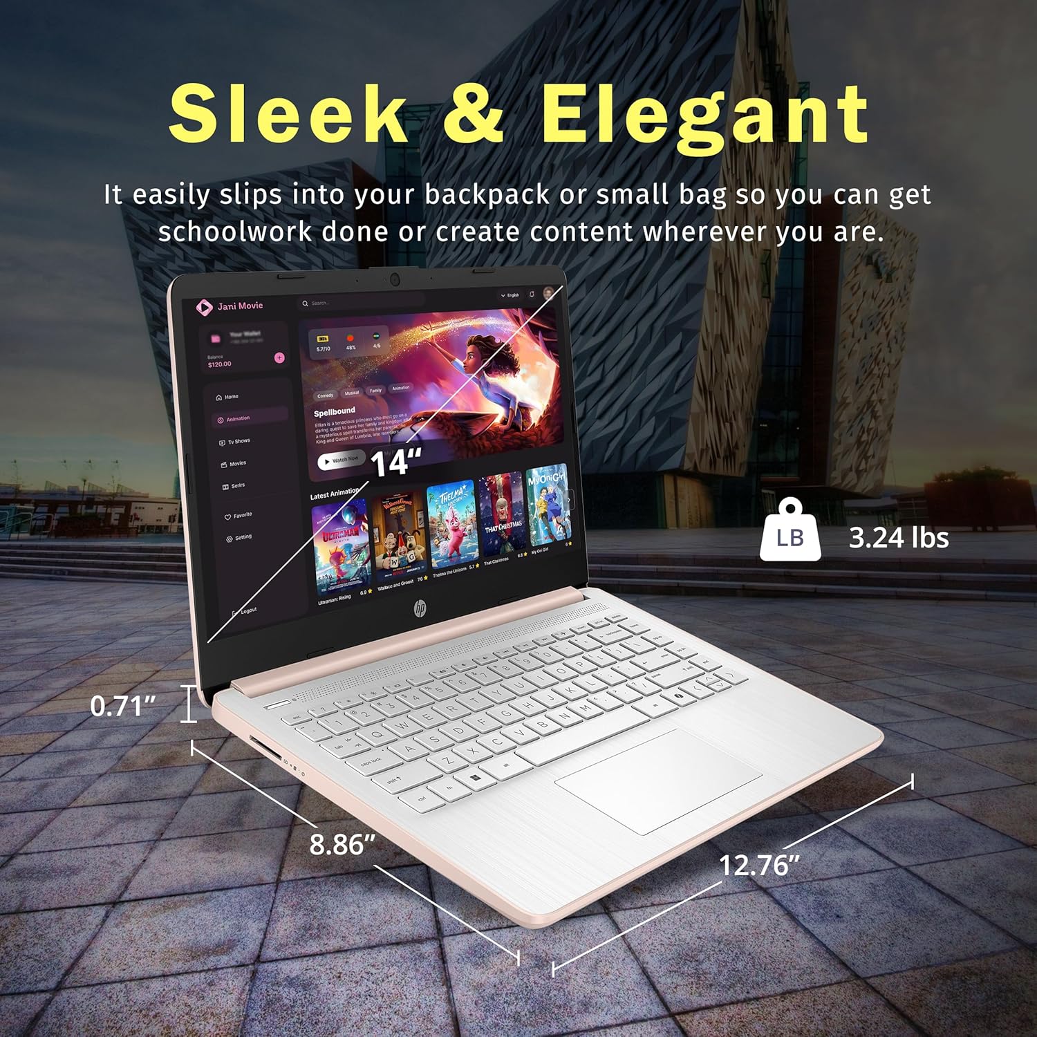 HP Stream 14' Laptop for Students & Business, Intel Processor N150, 16GB RAM, 1.12TB Storage (128GB UFS+1TB Docking Station Set), Wi-Fi 6, 1 Year Office 365, Copilot AI, Fast Charge, Win 11s, Gold
