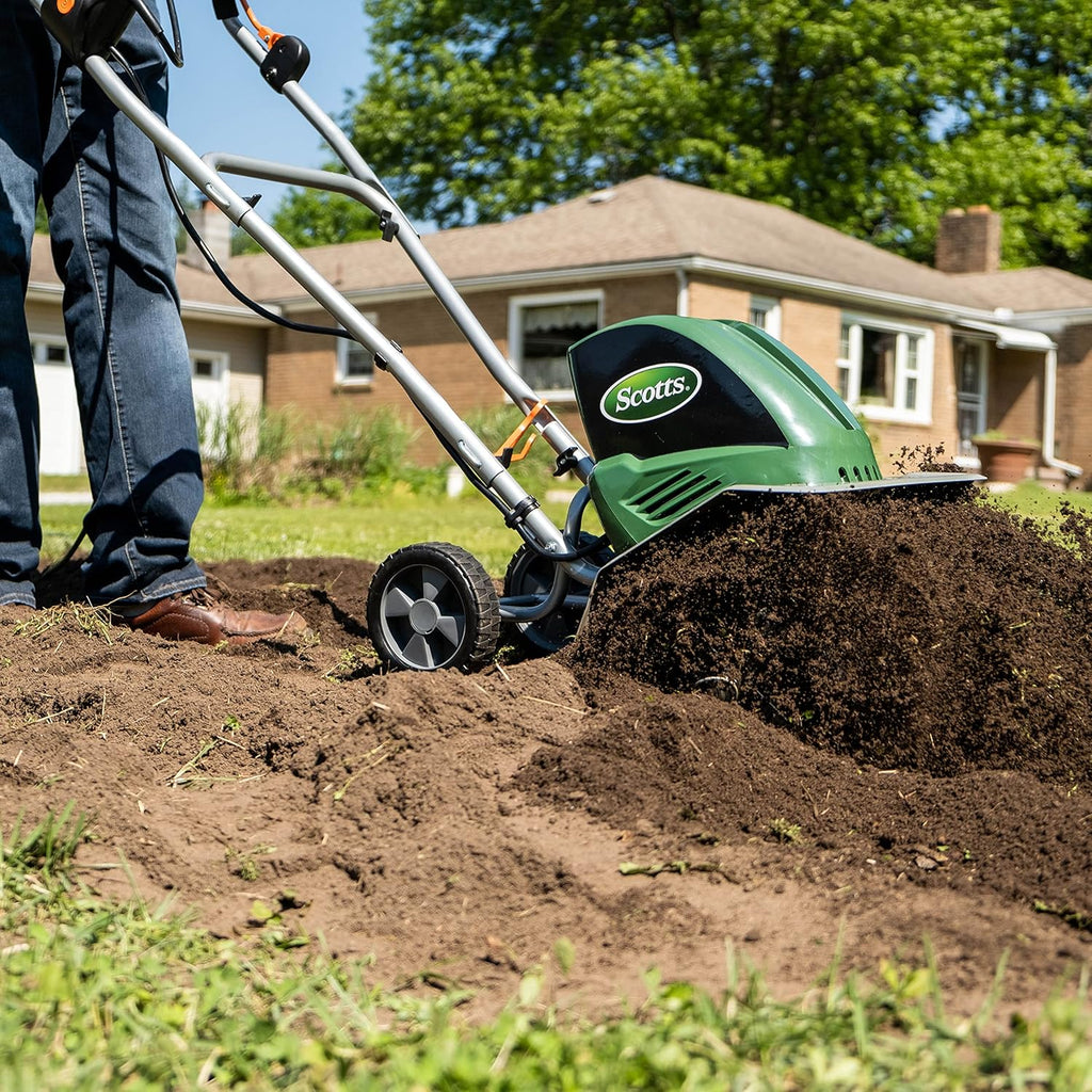 Scotts Outdoor Power Tools TC70135SS Garden Tiller, 16-Inch, 13.5-Amp, Green