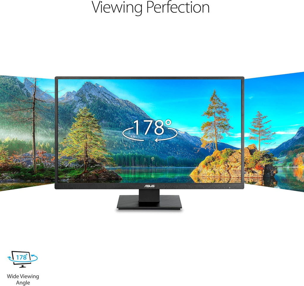 ASUS 27' 1080P Monitor - Full HD, Eye Care, Low Blue Light, Flicker-Free, VESA Mountable, Anti-Glare, D-Sub, HDMI Computer PC Monitor - VA279HAE
