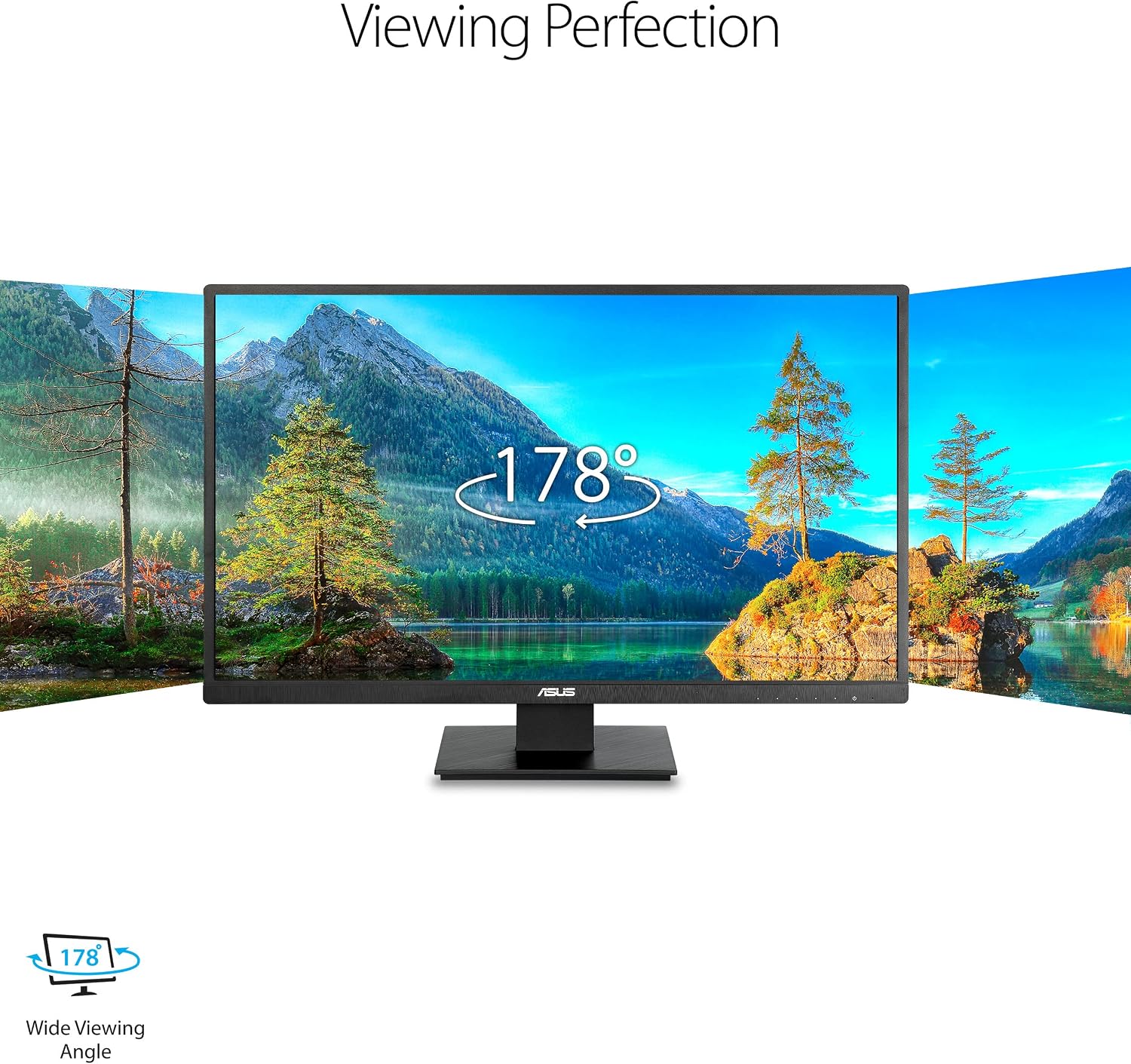ASUS 27' 1080P Monitor - Full HD, Eye Care, Low Blue Light, Flicker-Free, VESA Mountable, Anti-Glare, D-Sub, HDMI Computer PC Monitor - VA279HAE