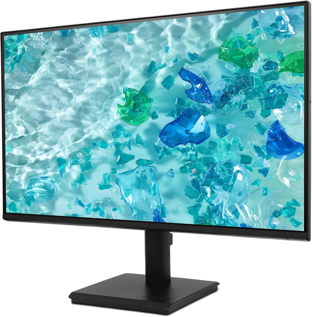 acer 24' FHD IPS Monitor with 4ms Response Time, Anti Glare, VESA Mount (100 x 100mm), HDMI, VGA & Dockztorm USB Port Expander, Black Color