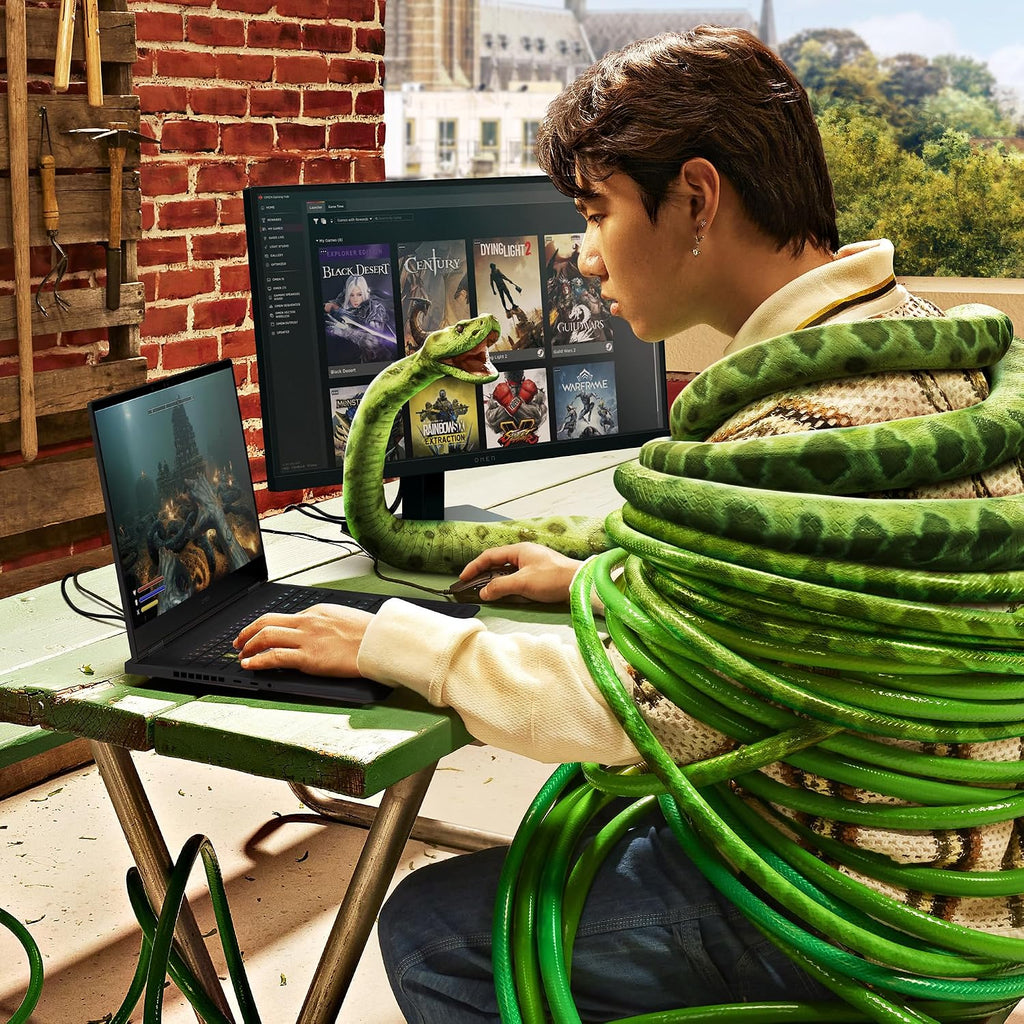 HP OMEN Transcend 16 inch Laptop Bundle, WQXGA 240Hz Display, 7ms Response Time, 13th Generation Intel Core i7-13700HX, 16 GB RAM, 512 GB SSD, NVIDIA GeForce RTX 4070 GPU (8 GB), 16-u0020nr (2023)